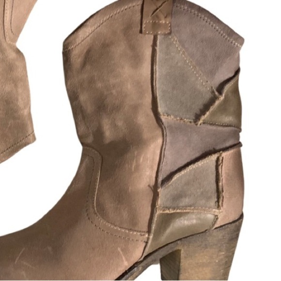 Steven By Steve Madden Patchwork Western leather Boots - Picture 2 of 6